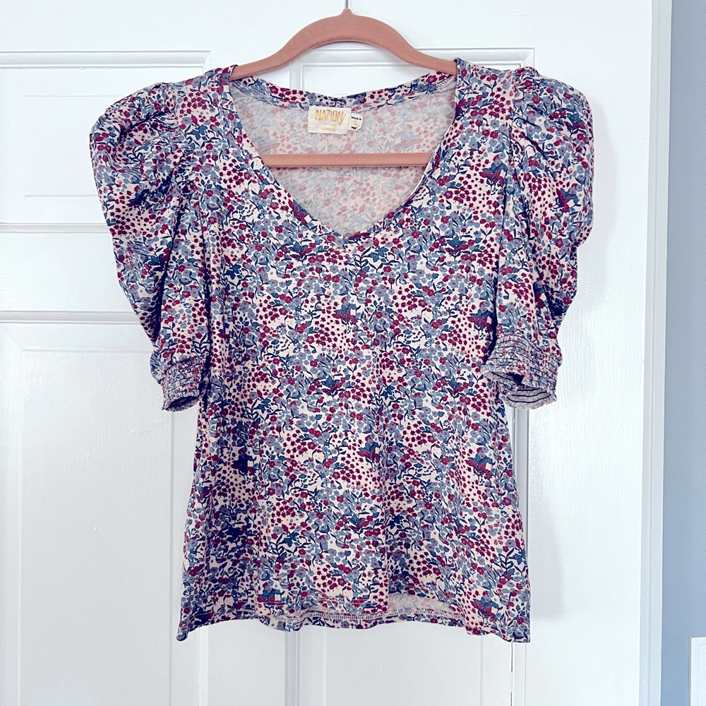 Nation floral t-shirt.